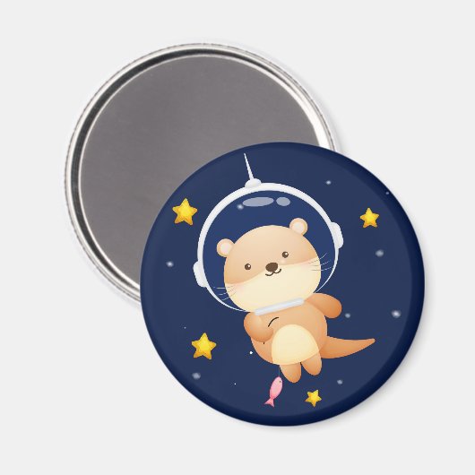 Niedlich Otter Magnet (Vorderseite/Rückseite)