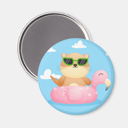 Niedlich Otter Magnet (Vorderseite/Rückseite)