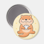 Niedlich Otter Magnet (Vorderseite/Rückseite)