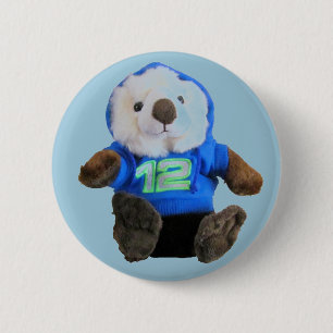 Niedlich Otter mit Blau und Grün 12 Hoodie Button