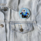 Niedlich Otter mit Blau und Grün 12 Hoodie Button (Beispiel)