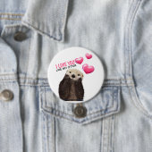 Niedlich Otter mit rosa Herzen Liebe Puppen Button (Beispiel)