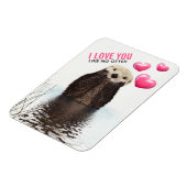Niedlich Otter mit rosa Herzen Liebe Puppen Magnet (Linke Seite)