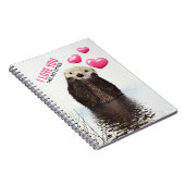 Niedlich Otter mit rosa Herzen Liebe Puppen Notizblock (Rechte Seite)