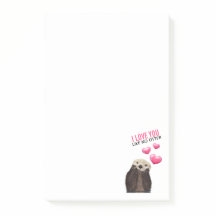 Niedlich Otter mit rosa Herzen Liebe Puppen