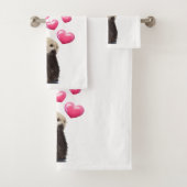 Niedlich Otter mit rosa Liebe Herz Badhandtuch Set (Insitu)