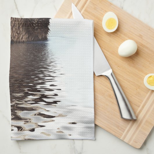 Niedlich Otter mit rosa Liebe Herz Geschirrtuch (Viertel Falte)