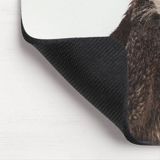 Niedlich Otter mit rosa Liebe Herz Mousepad (Ecke)