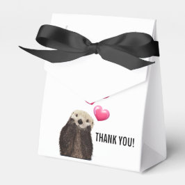 Niedlich Otter mit rosa Liebe Herzlichen Dank Geschenkschachtel