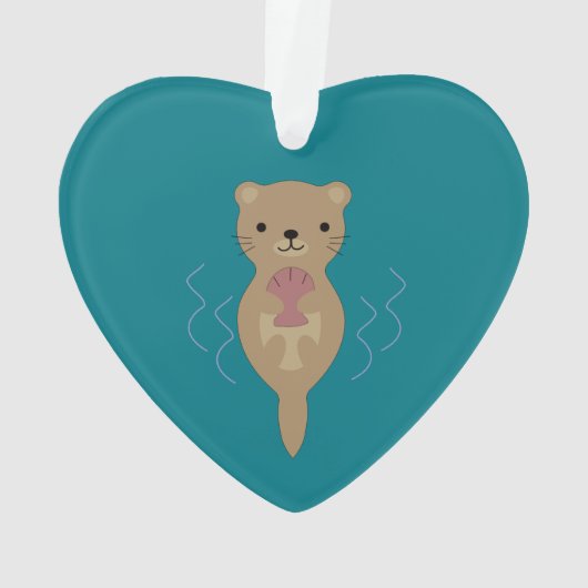 Niedlich Otter Ornament (Rückseite)
