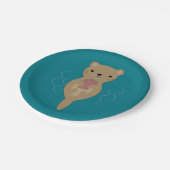 Niedlich Otter Pappteller (Schrägansicht)