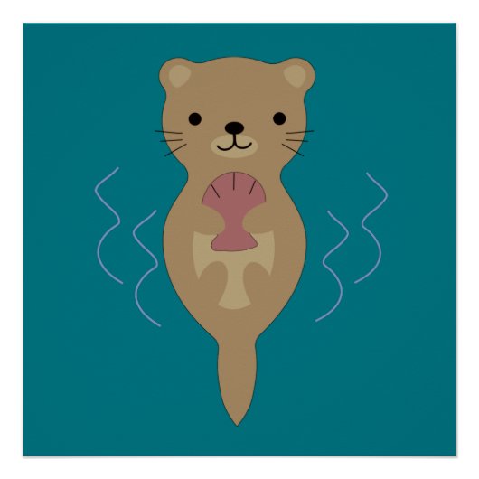 Niedlich Otter Poster (Vorderseite)