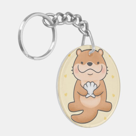 Niedlich Otter Schlüsselanhänger (Vorderseite links)