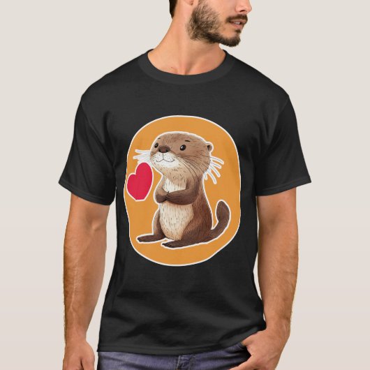 Niedlich Otter T-Shirt (Vorderseite)