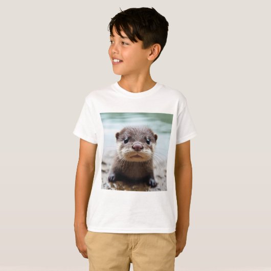 Niedlich Otter T Shirt - Süße Tier Shirts (Vorne ganz)