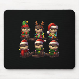 Niedlich Otter Weihnachten Pajama Niedlichen Weihn Mousepad