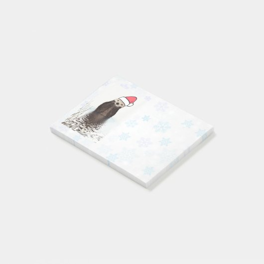 Niedlich Otter Weihnachtsmannmütze Weihnachten tra Post-it Klebezettel (angewinkelt)