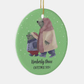 Niedlich Otter Weihnachtstierschnee Winterurlaub Keramik Ornament (Rechts)