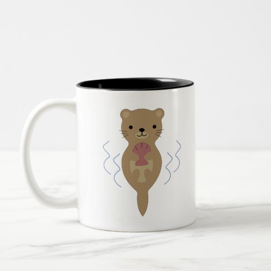 Niedlich Otter Zweifarbige Tasse (Links)