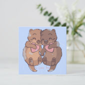 Niedlich Otters Feiertagskarte (Stehend Vorderseite)