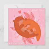 Niedlich Otters Feiertagskarte (Vorderseite)