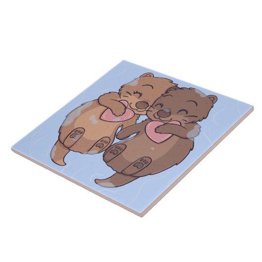 Niedlich Otters Fliese (Seite)