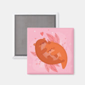 Niedlich Otters Magnet (Vorderseite/Rückseite)