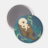 Niedlich Otters Magnet (Vorderseite/Rückseite)