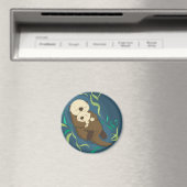 Niedlich Otters Magnet (In Situ (Geschirrspüler))