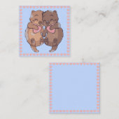 Niedlich Otters Mitteilungskarte (Vorne/Hinten)