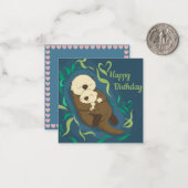 Niedlich Otters Mitteilungskarte (Vorderseite/Rückseite Beispiel)