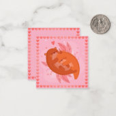 Niedlich Otters Mitteilungskarte (Vorderseite/Rückseite Beispiel)