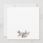 Niedlich Owl beige und blau Feiertagskarte (Rückseite)