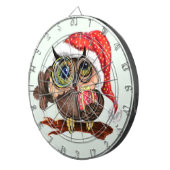 Niedlich Owl Christmas Dart Board Dartscheibe (Vorderseite rechts)