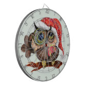 Niedlich Owl Christmas Dart Board Dartscheibe (Vorderseite Links)