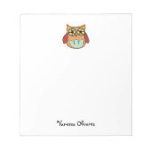 Niedlich Owl Custom Notepad Notizblock (Vorderseite)