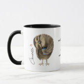 Niedlich Owl Funny Liebe Script Personalisierter N Tasse (Links)
