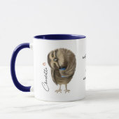 Niedlich Owl Funny Liebe Script Personalisierter N Tasse (Links)