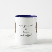 Niedlich Owl Funny Liebe Script Personalisierter N Tasse (Zentrum)