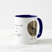 Niedlich Owl Funny Liebe Script Personalisierter N Tasse (VorderseiteRechts)