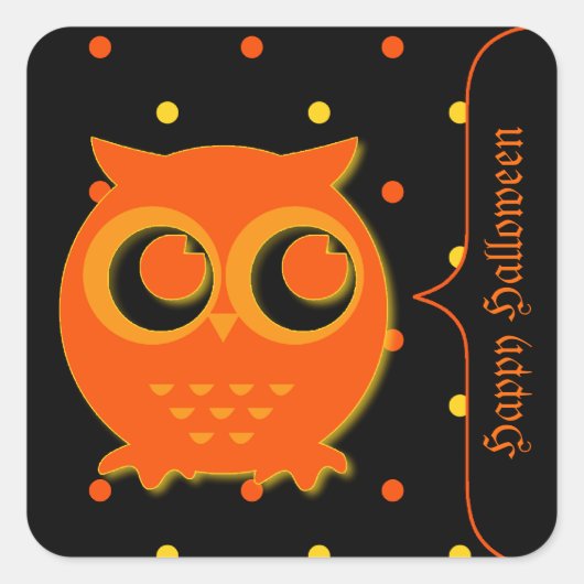 Niedlich Owl Halloween Stickers (Vorderseite)
