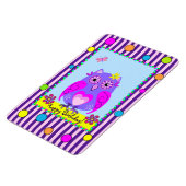 Niedlich Owl Happy Birthday Text Foto Magnet (Linke Seite)
