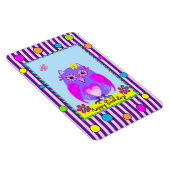 Niedlich Owl Happy Birthday Text Foto Magnet (Rechte Seite)