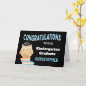 Niedlich Owl Herzlichen Glückwunsch Kindergarten A Karte (Gelbe Blume)