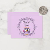 Niedlich Owl Vielen Dank Mitteilungskarte (Vorderseite/Rückseite Beispiel)