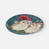 Niedlich Owl Weihnachtsgeschenk Teller Geschirr (Schrägansicht)