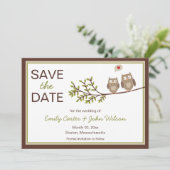 Niedlich Owls Ankündigung Datum freihalten (Stehend Vorderseite)