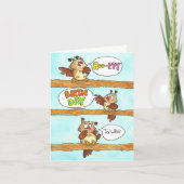 Niedlich Owls Geburtstags-Grußkarte Dankeskarte (Vorderseite)