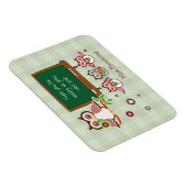 Niedlich Owls Individuelle Name Lehrerin Wertschät Magnet (Rechte Seite)