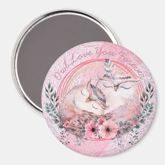 Niedlich Owls Magnet (Vorderseite/Rückseite)